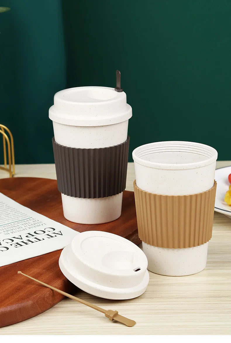 Eco-friendly, reusable coffee cup with a spill-proof lid and portable design.