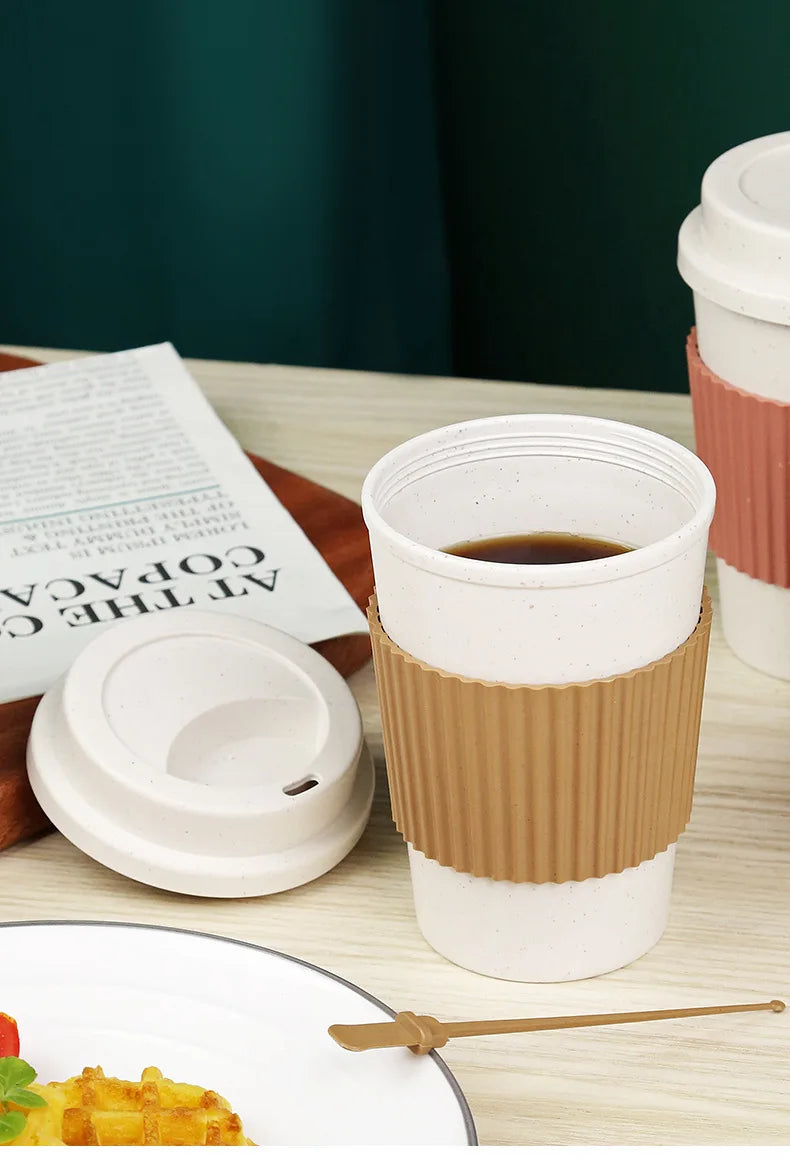 Eco-friendly, reusable coffee cup with a spill-proof lid and portable design.