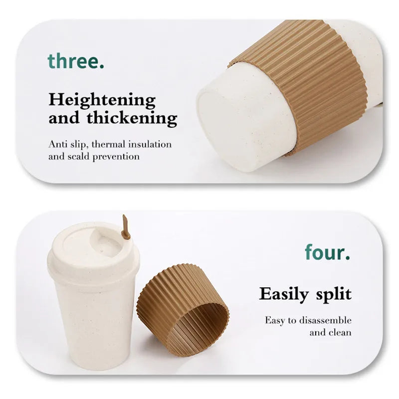 Eco-friendly, reusable coffee cup with a spill-proof lid and portable design.
