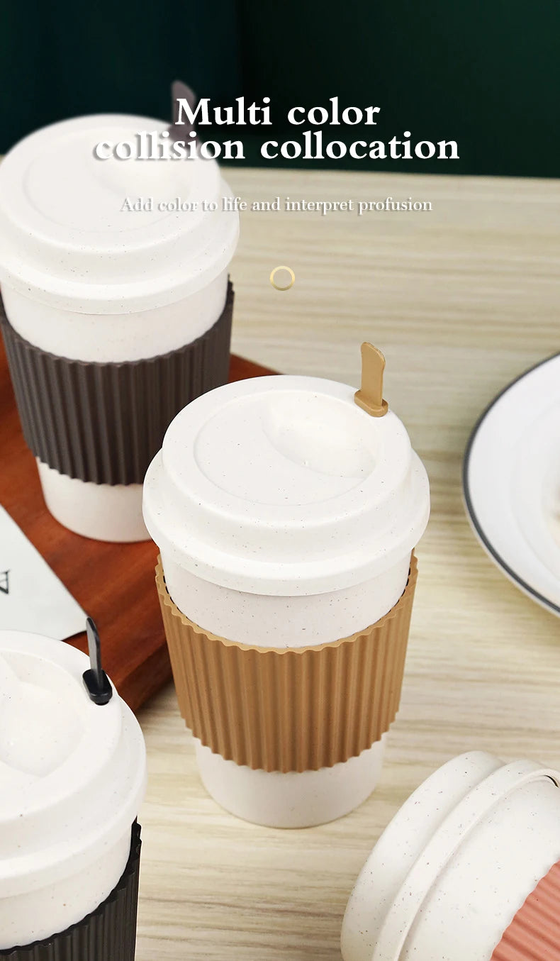 Eco-friendly, reusable coffee cup with a spill-proof lid and portable design.