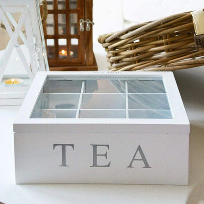 Retro Style Tea Storage Box - Firm and Compact Structure for Tea Bags