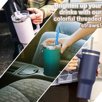 Stylish, reusable swirl straws designed for Starbucks tumblers and more.