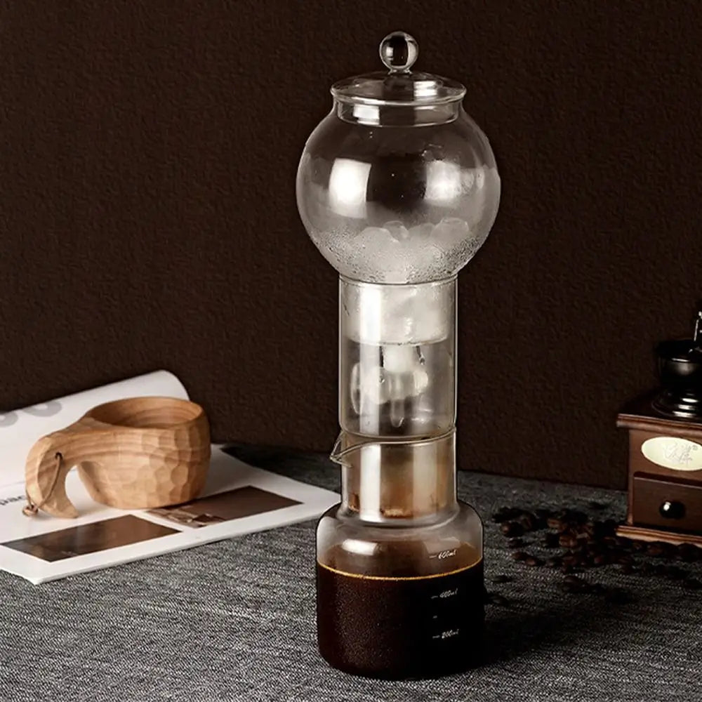 Elegant and fun-to-use ice dripper coffee maker for perfect slow-drip cold brew.