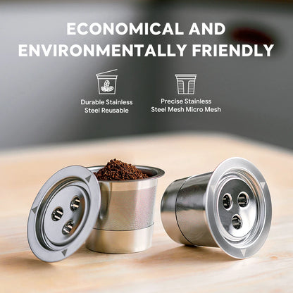 Reusable K-Cups Coffee Pod Filters – Stainless Steel Refillable for Keurig & Ninja Dual Brew Machines