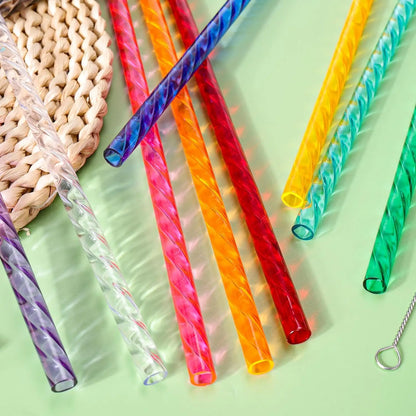 Stylish, reusable swirl straws designed for Starbucks tumblers and more.