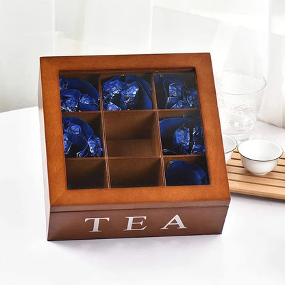 Retro Style Tea Storage Box - Firm and Compact Structure for Tea Bags