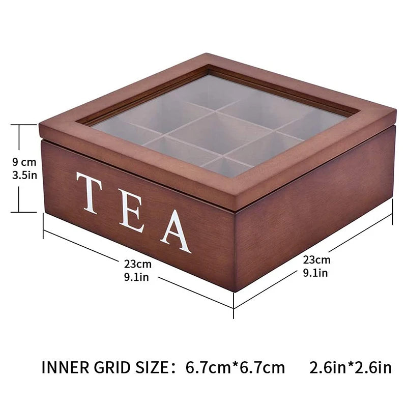 Retro Style Tea Storage Box - Firm and Compact Structure for Tea Bags