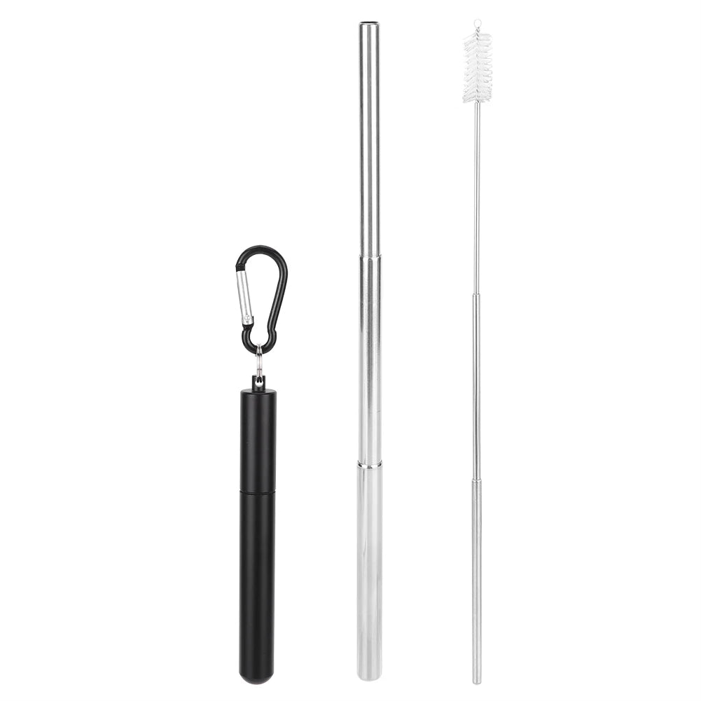 Eco-friendly, portable stainless steel straw for on-the-go coffee and tea lovers.