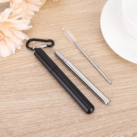 Eco-friendly, portable stainless steel straw for on-the-go coffee and tea lovers.