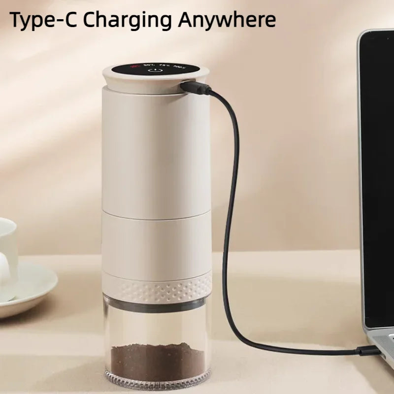 New Electric Coffee Grinder – 1500mAh Conical Burr Grinder with Adjustable Settings