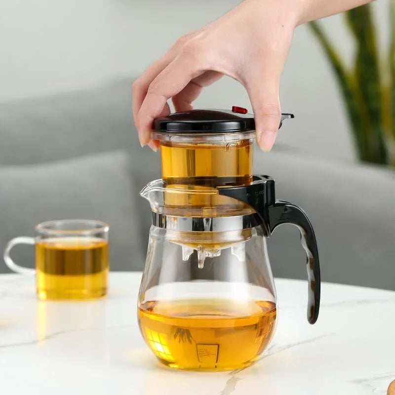 Heat Resistant Glass Teapot Kettle - Tea Infuser with Heatable Pot in 3 Sizes