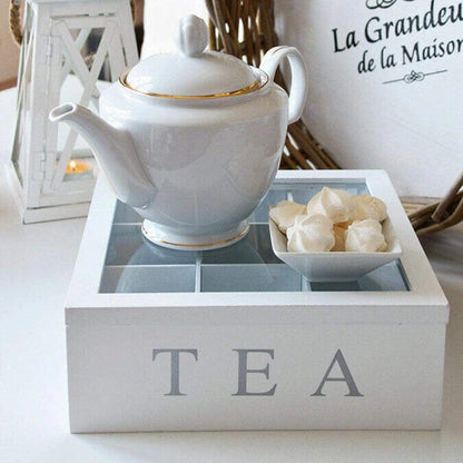 Retro Style Tea Storage Box - Firm and Compact Structure for Tea Bags