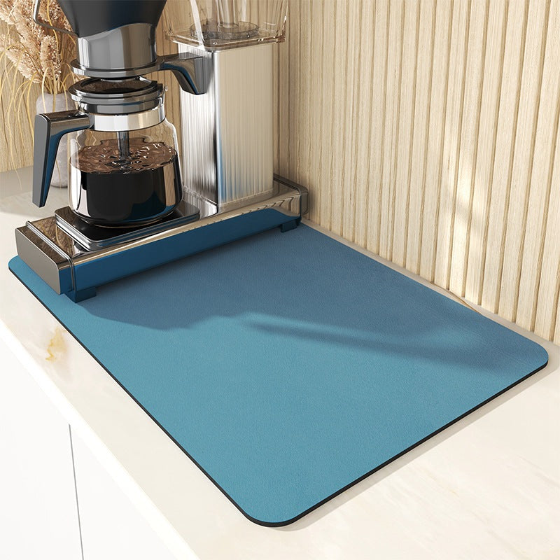 Large Kitchen Super Absorbent Mat - Quick-Dry Draining Mat for Coffee Stations and Kitchens