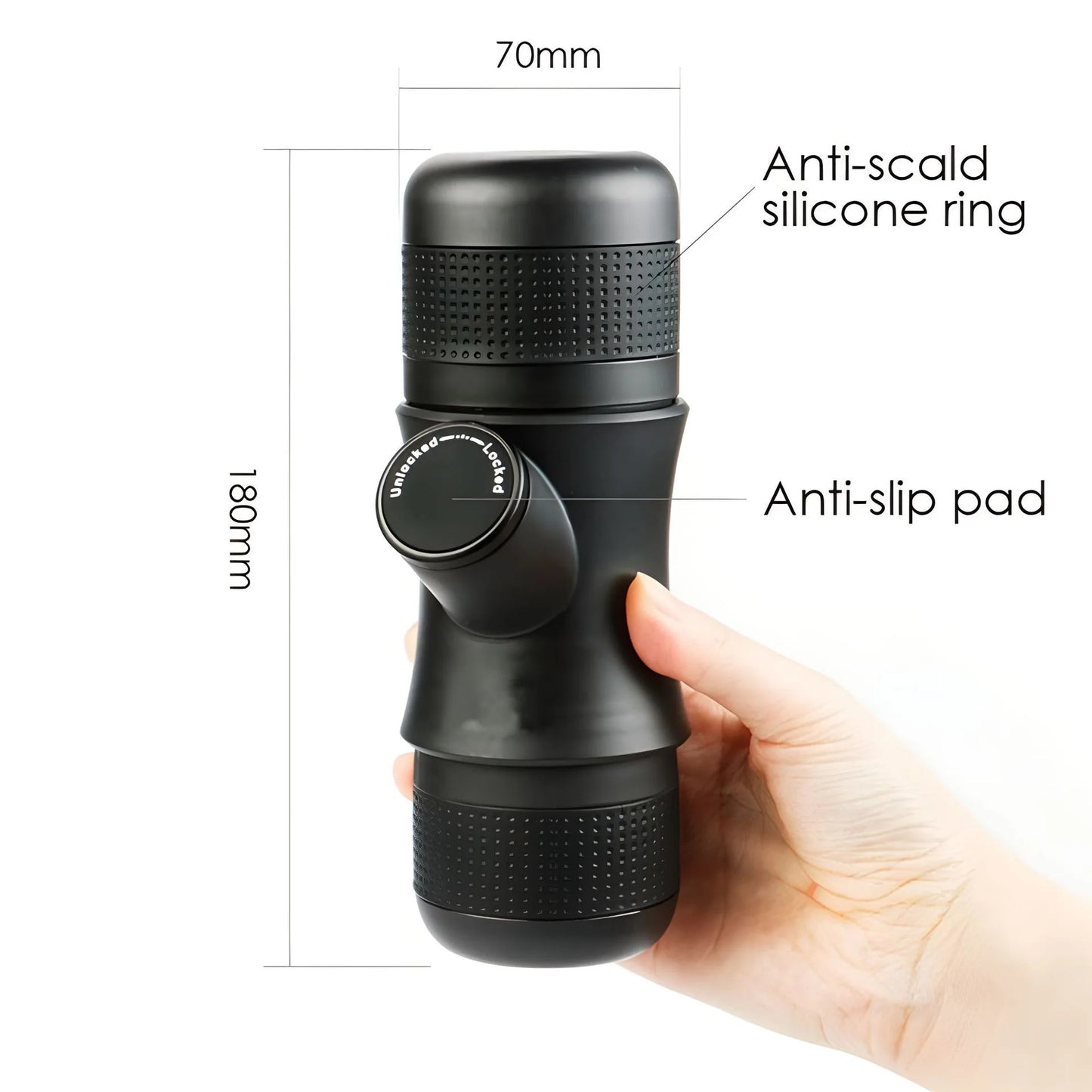 Portable Mini Hand Pressure Coffee Machine – Handheld Espresso Maker