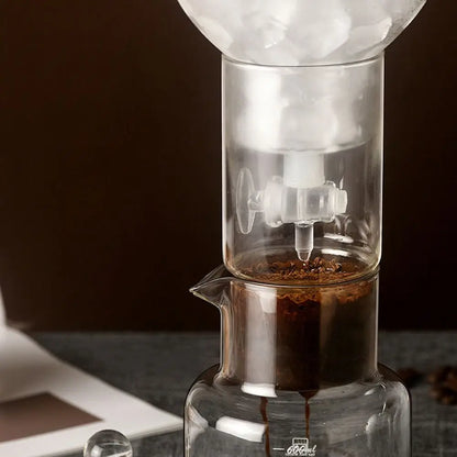 Elegant and fun-to-use ice dripper coffee maker for perfect slow-drip cold brew.