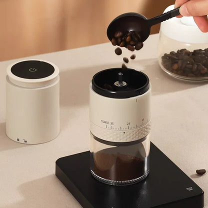 New Electric Coffee Grinder – 1500mAh Conical Burr Grinder with Adjustable Settings