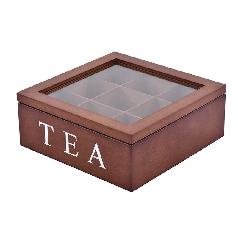 Retro Style Tea Storage Box - Firm and Compact Structure for Tea Bags