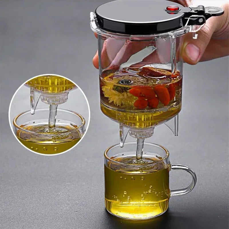 Heat Resistant Glass Teapot Kettle - Tea Infuser with Heatable Pot in 3 Sizes