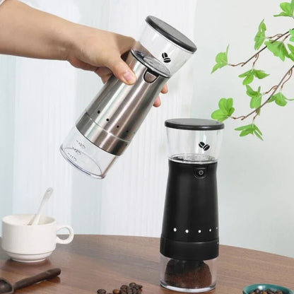 Portable Electric CCoffee Grinder – USB Rechargeable Stainless Steel Manual Coffee Mill