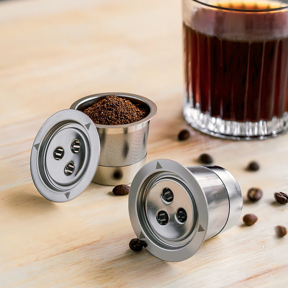 Reusable K-Cups Coffee Pod Filters – Stainless Steel Refillable for Keurig & Ninja Dual Brew Machines