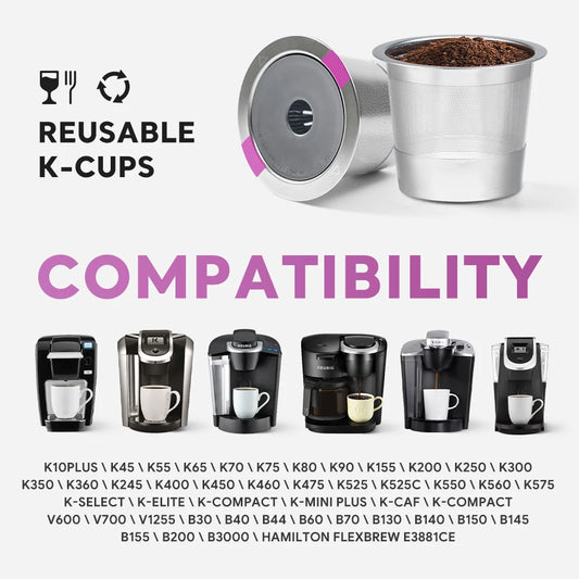 Reusable K-Cups Coffee Pods – Universal Stainless Steel for Keurig 2.0 & 1.0