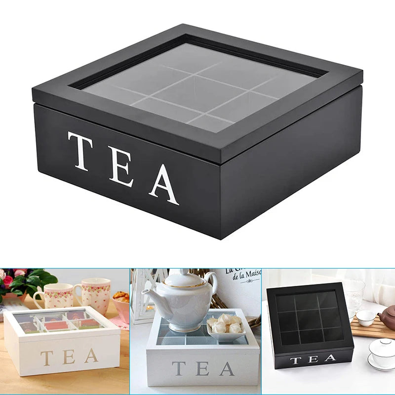 Retro Style Tea Storage Box - Firm and Compact Structure for Tea Bags