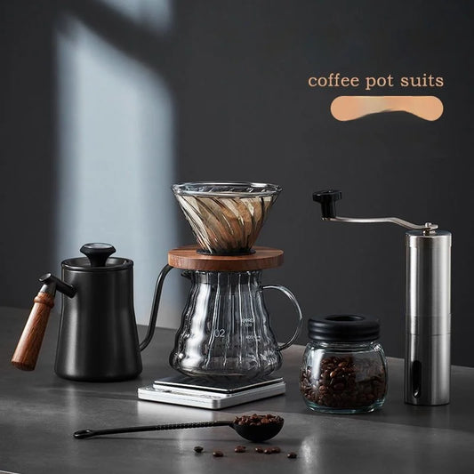 5-Piece Coffee Pot & Professional Coffee Funnel Filter Set – Barista Tools