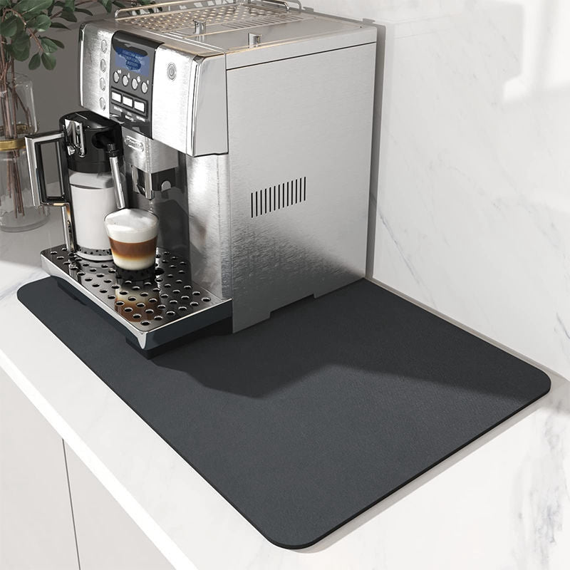 Large Kitchen Super Absorbent Mat - Quick-Dry Draining Mat for Coffee Stations and Kitchens