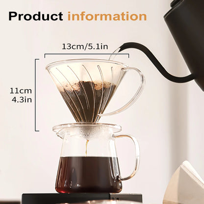 Plastic Coffee Dripper – Pour Over Coffee Maker with Reusable Filter Cone