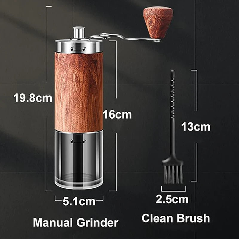 Manual Coffee Grinder with Adjustable Bean Grind Size – Hand Crank Mill